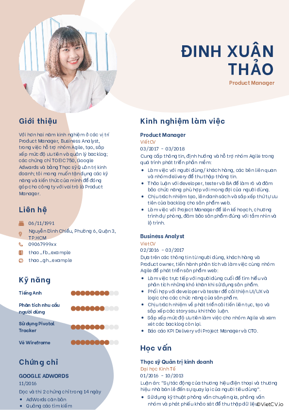 Tổng hợp Mẫu CV Xin việc Chuẩn 2026 | CV Style | VietCV.io