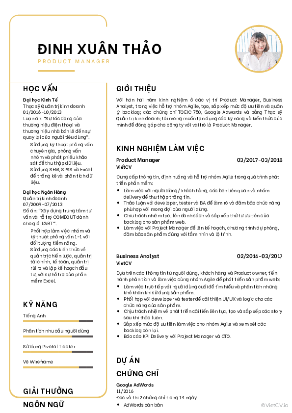 Tổng hợp Mẫu CV Xin việc Chuẩn 2026 | VietCV.io